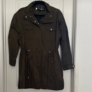 Karl Lagerfeld Olive Green Utility Anorak Jacket